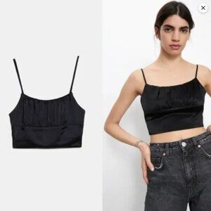 NWT zara satin crop top